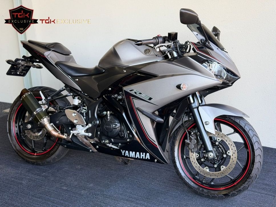 YAMAHA YZF R3 ABS A2 MAT GRIJS ALARM (R 3 R1 R125 R6), 2 cilinders, 321 cc, Bedrijf, Onbekend