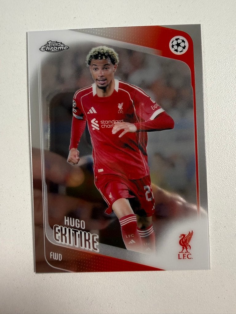 176 Hugo Ekitike Topps Chrome 2025-26, Ophalen of Verzenden, Nieuw, Buitenlandse clubs, Poster, Plaatje of Sticker