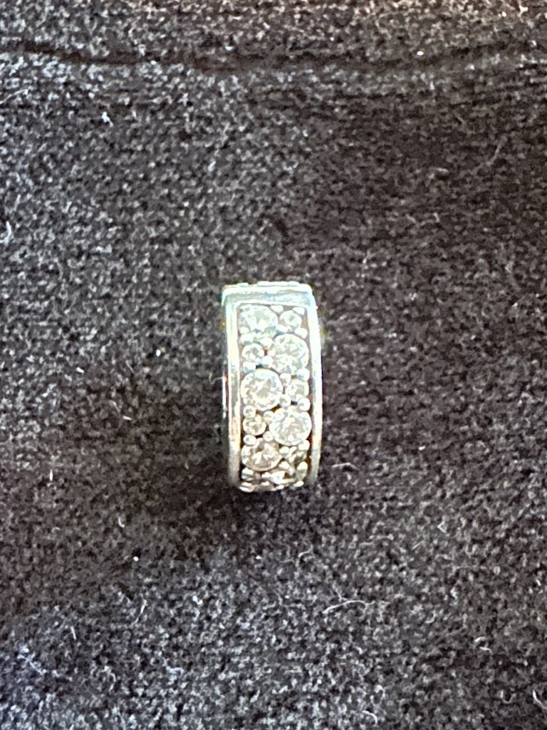Originele pandora clip bedel met strass steentjes, Sieraden, Tassen en Uiterlijk, Pandora, Ophalen of Verzenden, Zo goed als nieuw