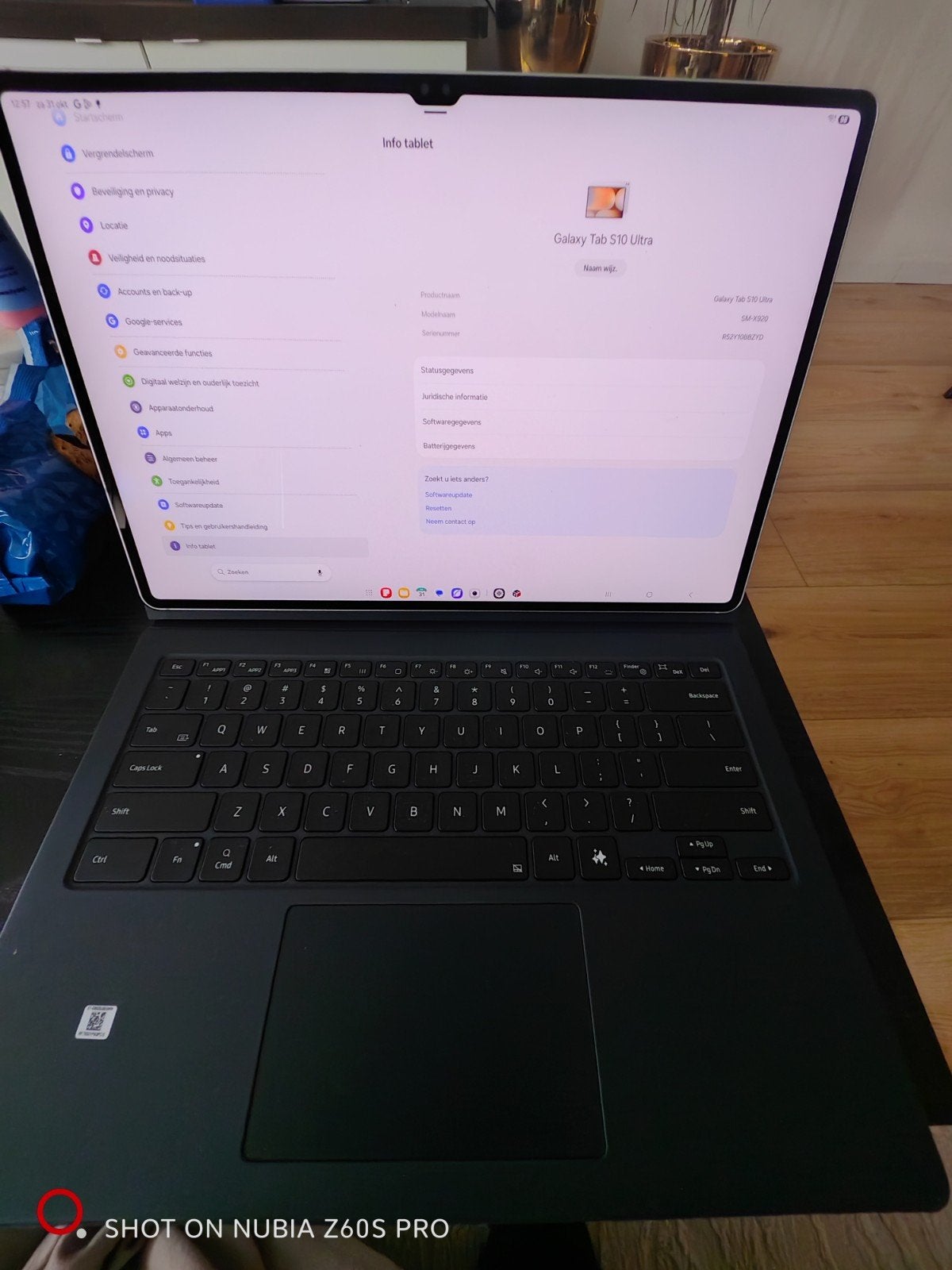 Samsung Galaxy Tab S10 Ultra android 12GB/256GB met Keyboard, Computers en Software, 13 inch of meer, Ophalen of Verzenden, Samsung