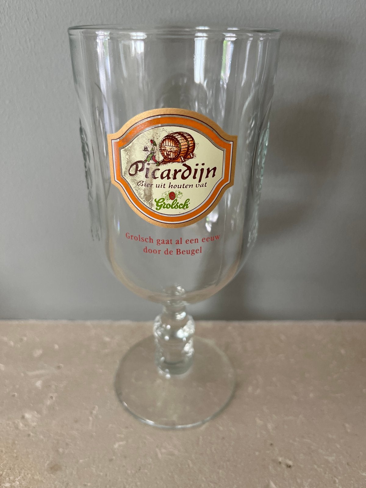 Grolsch Picardijn Bierglas - Uniek Verzamelobject, Verzamelen, Ophalen, Zo goed als nieuw, Glas of Glazen, Grolsch