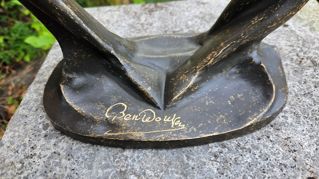 hart /bronzen beeld / / HART // nieuw / LIEFDESKOPPEL, Ophalen of Verzenden, Handgemaakt, Brons, Beeld