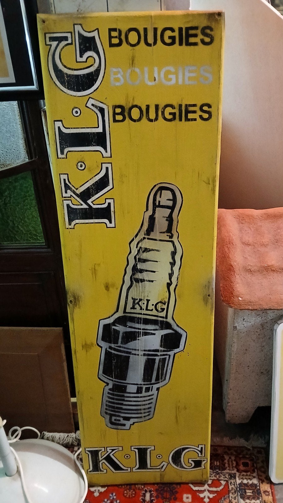 KLG bougies reclamebord, Reclamebord, Gebruikt, Info@klg.be, Ophalen of Verzenden