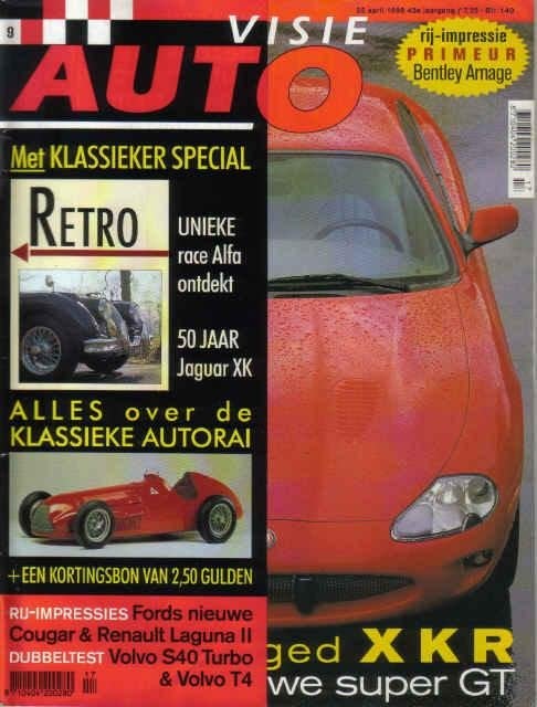 Autovisie 9 1998 : Volvo V40 2.0 Turbo - V40 T4 - Jaguar XK, Ophalen of Verzenden, Gelezen, Algemeen