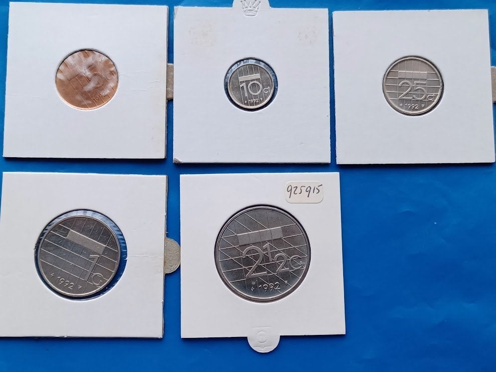 Nederland 5 cent t/m 2 1/2 gulden 1992 - Beatrix UNC, Verzenden, Koningin Beatrix, Setje