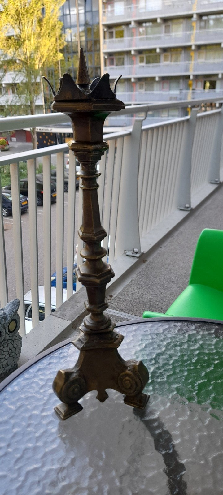Messing kaarsenstandaard - 40cm hoog, Ophalen