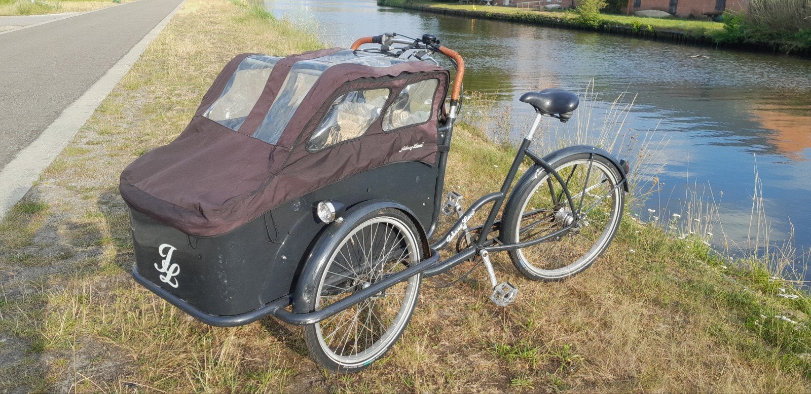Johnny loco bakfiets zoals babboe big urban arrow troy, Ophalen, Gebruikt, 4 kinderen of meer