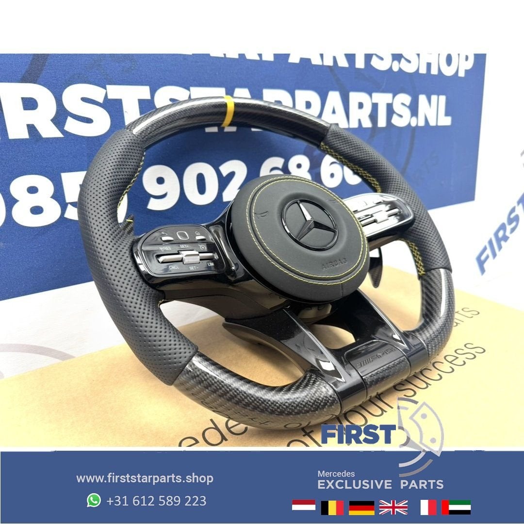 AMG CARBON STUURWIEL A35 A45 CLA45 C63 E63 GLC63 GLE63 GT63, Gebruikt, -, Ophalen of Verzenden, -