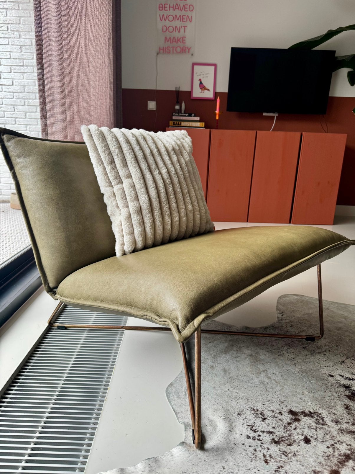 Jess design fauteuil, Huis en Inrichting, Fauteuils, Ophalen, Zo goed als nieuw, 75 tot 100 cm, 50 tot 75 cm