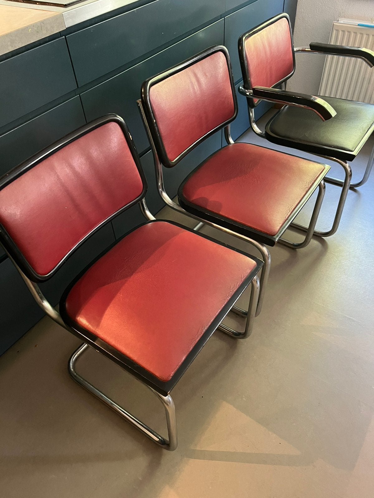 Marcel Breuer stijl, Ophalen, Gebruikt, Drie, Kunststof
