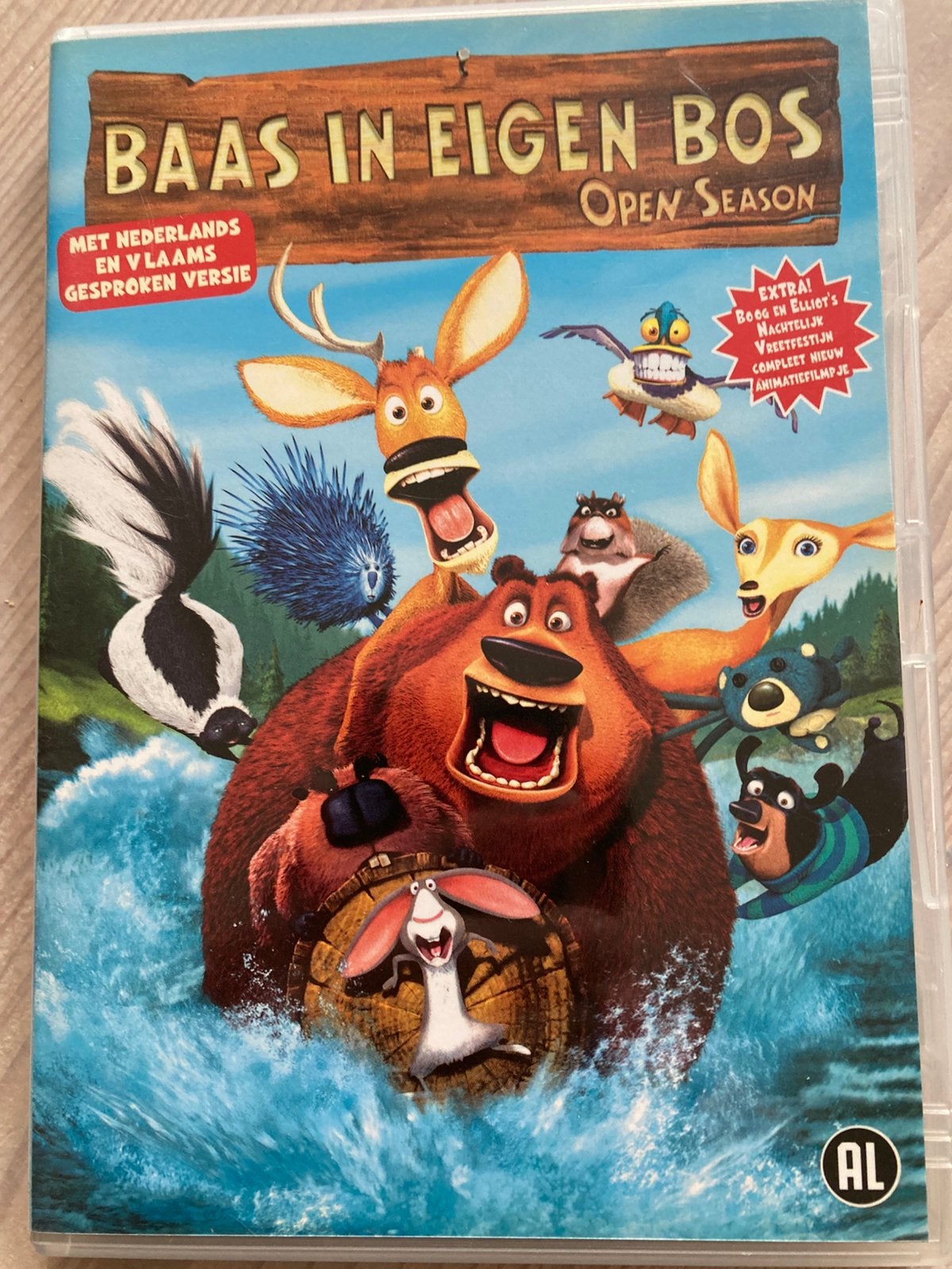 Baas in eigen bos. Open Season. DVD., Animatie, Nederlands, Ophalen of Verzenden, Zo goed als nieuw