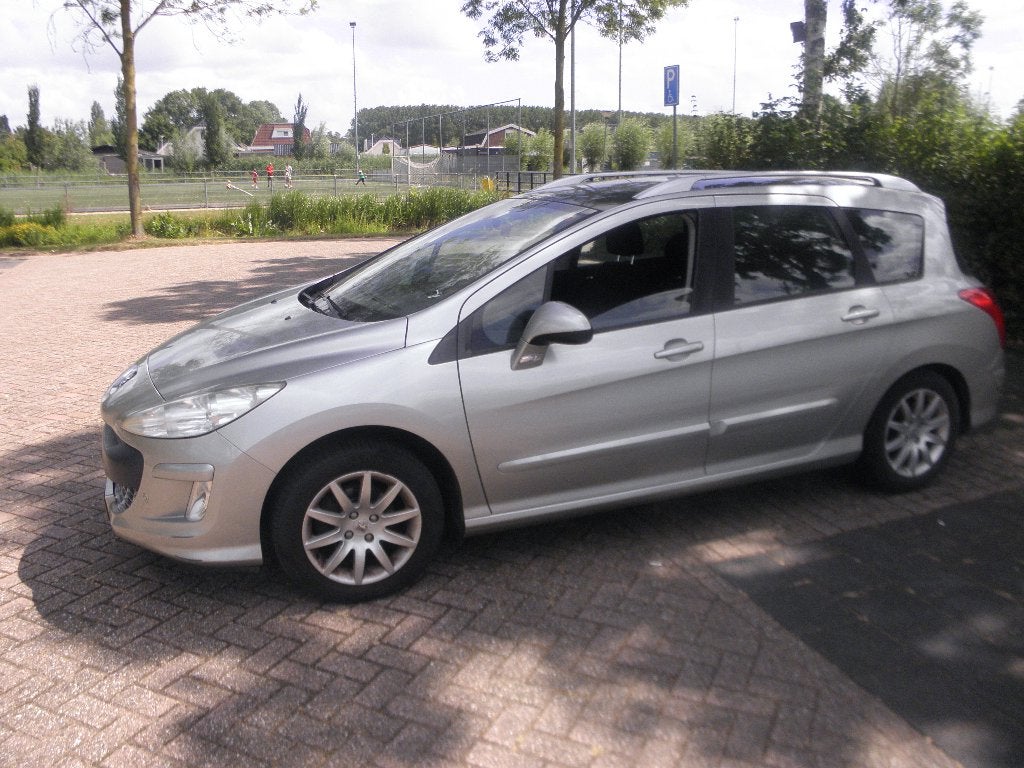 Peugeot 308 1.6 VTI 16V SW 7P 2008 Grijs, Auto's, Voorwielaandrijving, Zwart, 4 cilinders, 7 stoelen