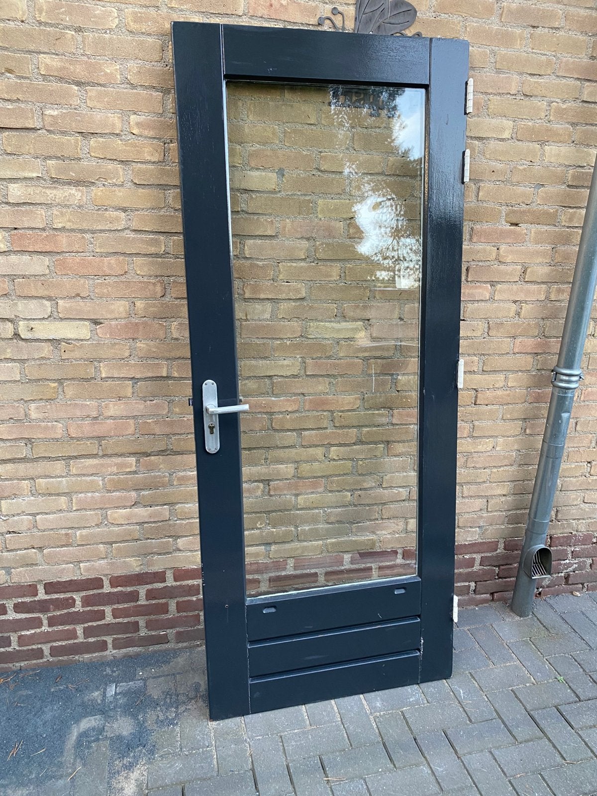Achterdeur / tuindeur Hardhout 87 x 211,5 DB Glas, Ophalen, 80 tot 100 cm, 200 tot 215 cm, Glas