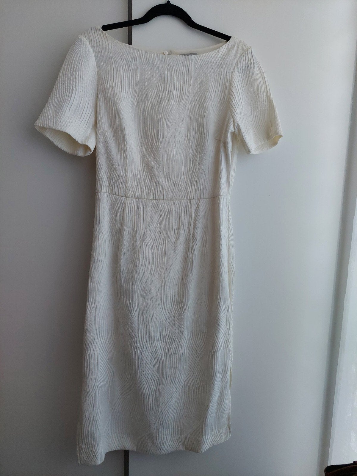 H&M ecru witte midi jurk maat 40 L, Kleding | Dames, Maat 38/40 (M), H&M, Verzenden, Wit