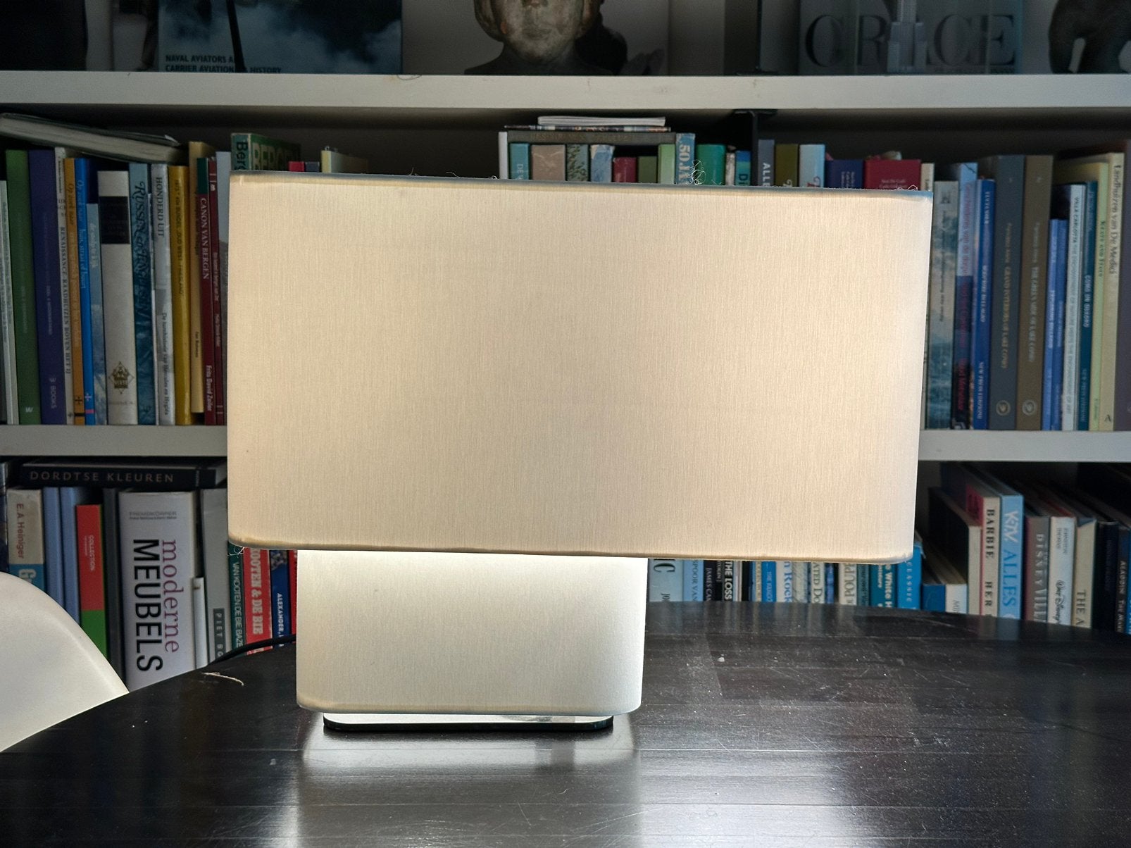 Design lamp jaren 80 wit/cremekleurig, Ophalen of Verzenden, Zo goed als nieuw, Minder dan 50 cm