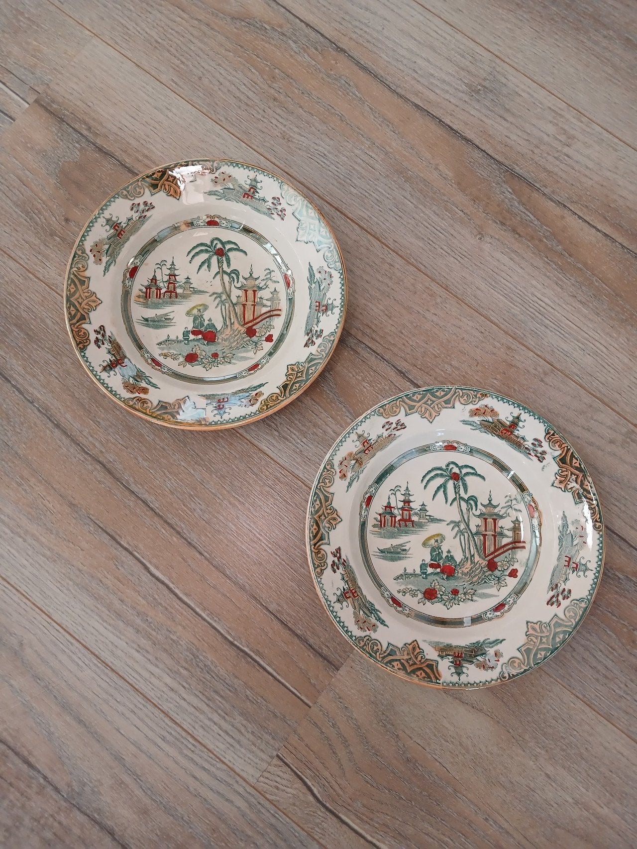 Set van twee antieke borden Petrus Regout, Ophalen