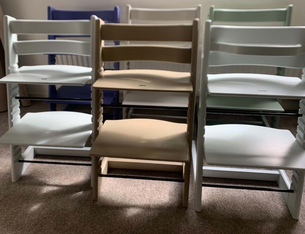 Stokke Tripp Trapp restyle, Kinderen en Baby's, Ophalen of Verzenden, Zo goed als nieuw, Meegroeistoel, Aanschuifbaar