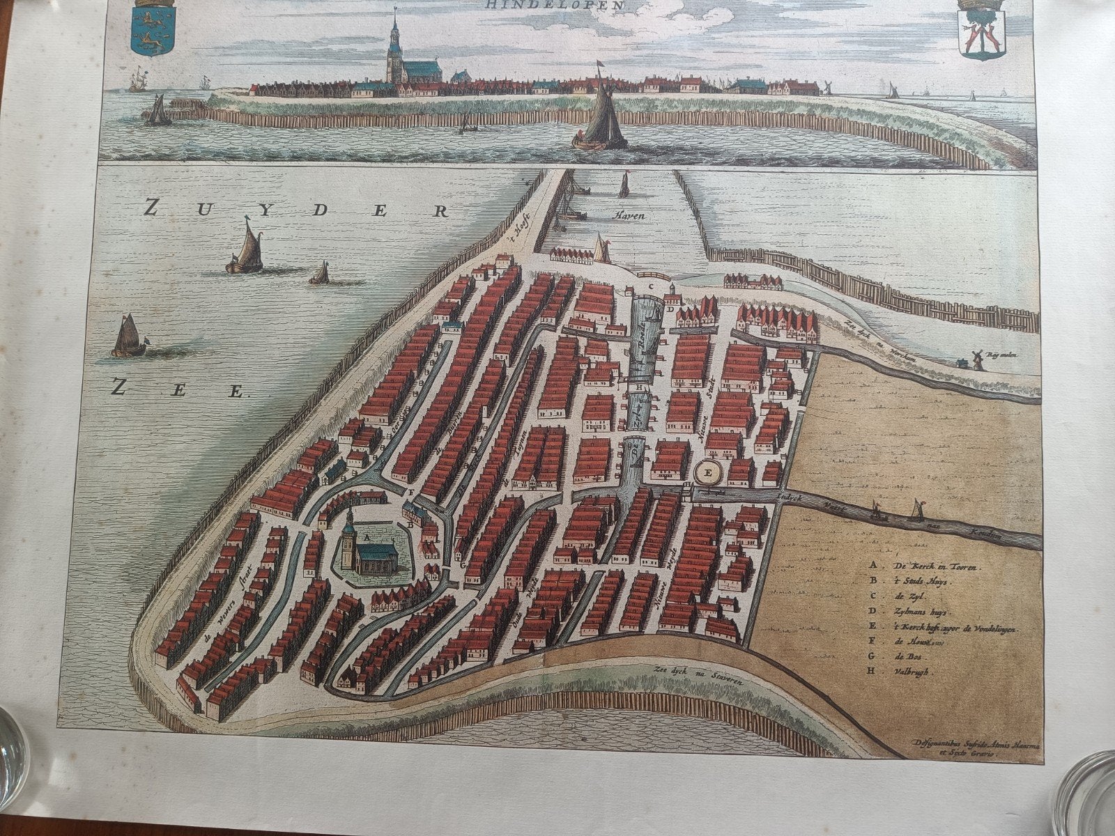 Poster van Hindeloopen, Antiek en Kunst, Kunst | Etsen en Gravures, Ophalen of Verzenden