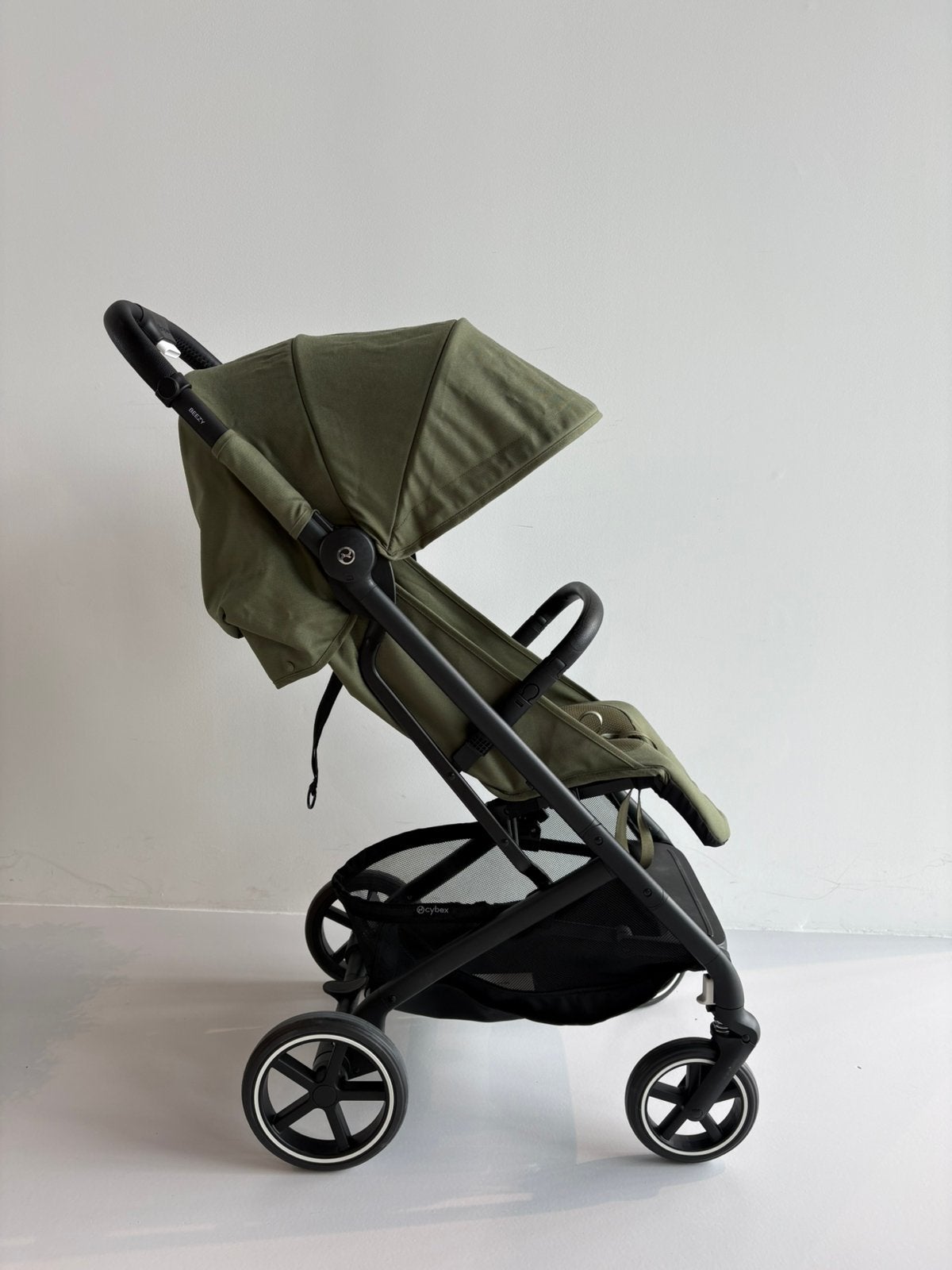 Cybex Beezy Buggy - Black Frame - Moss Green, Ophalen of Verzenden, Zo goed als nieuw