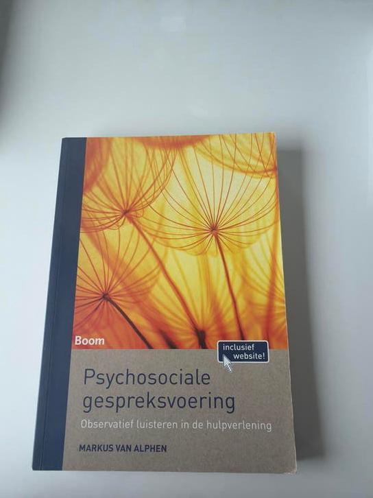 Psychosociale gespreksvoering - Markus van Alphen, Ophalen of Verzenden, Gamma, Zo goed als nieuw, HBO