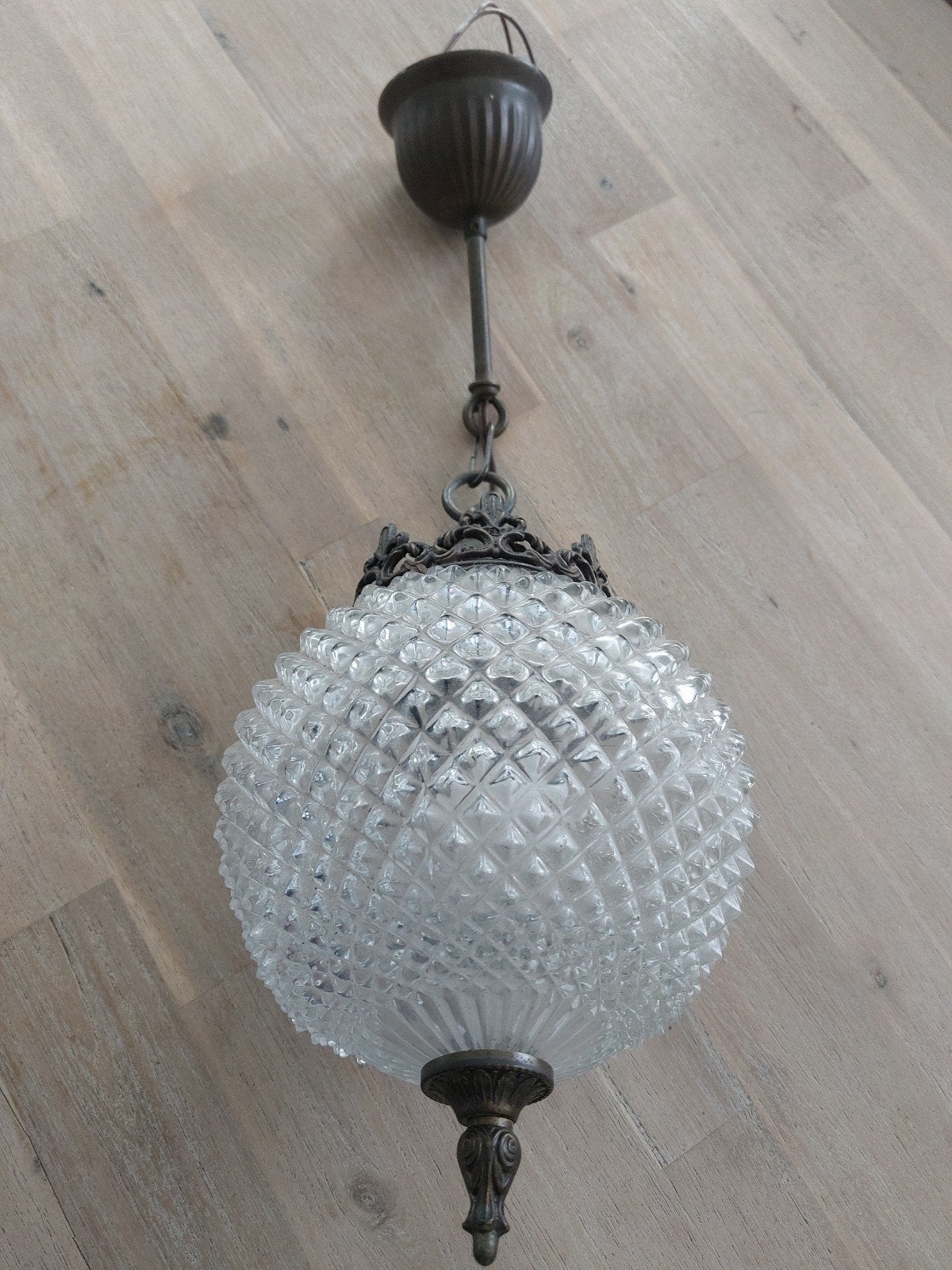 prachtige Antieke Ananas hanglamp, Huis en Inrichting, Ophalen of Verzenden