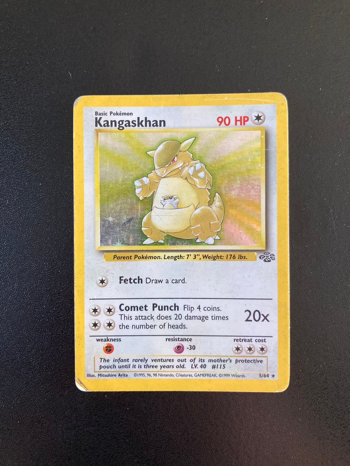 Pokemon kaart Kangaskhan Holo, Ophalen of Verzenden, Zo goed als nieuw