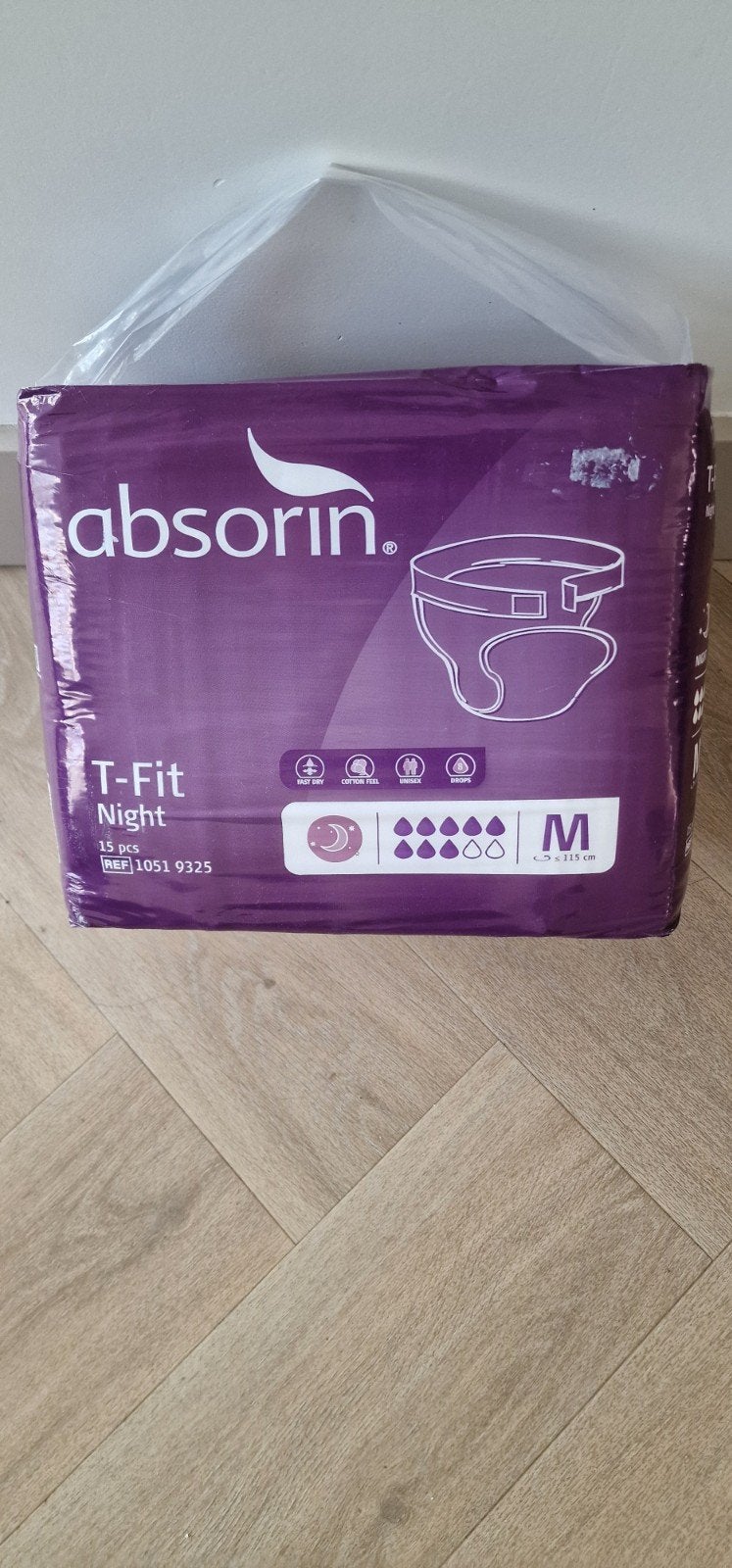 incontinentie Absorin T-Fit Night 15 stuks maat M, Ophalen of Verzenden