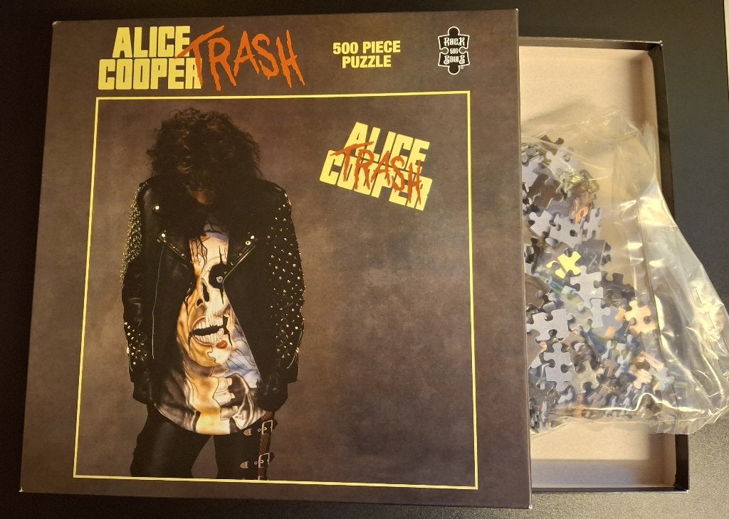 Alice Cooper - Trash LP hoes puzzel 500 stukjes in doos., Verzenden, Gebruikt, Poster, Artwork of Schilderij