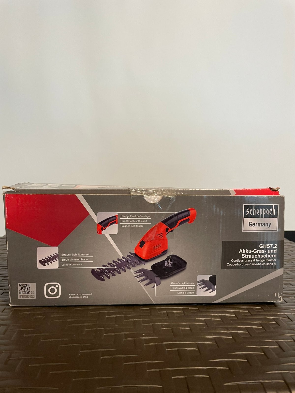 Scheppach GHS7.2 Accu Gras- en Struikschaar - Nieuw, -, -, Accu, Nieuw