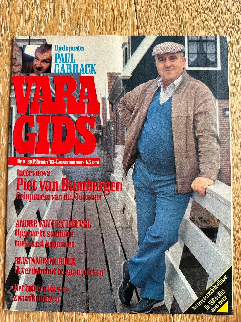 VARA Gids 26 feb 1983, met Piet Bambergen, Paul Carrack, Boeken, Tijdschriften en Kranten, Ophalen of Verzenden, Gelezen, Muziek, Film of Tv