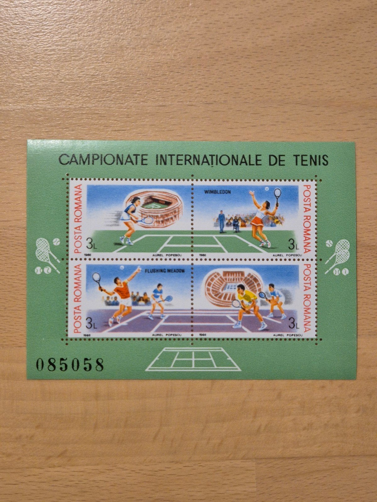 Roemenië 1988 tennis, Postzegels en Munten, Ophalen of Verzenden, Overige landen, Postfris