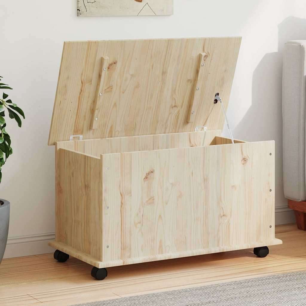 Opbergbox opbergkist hout met wielen GRATIS VERZONDEN!, 50 tot 100 cm, Verzenden, Nieuw, Nvt