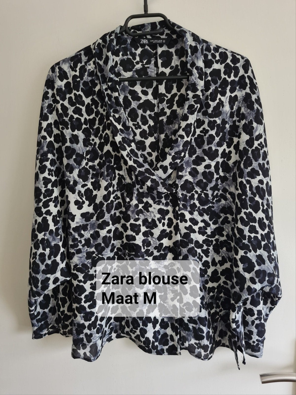 Zara blouse met luipaardprint - Maat M, Maat 38/40 (M), Nieuw, Ophalen of Verzenden, Zara