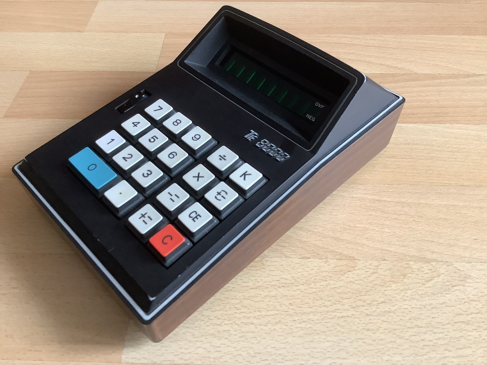 TE8000 v&d vintage vfd nixie?  tubes rekenmachine calculator, Diversen, Ophalen, Gebruikt