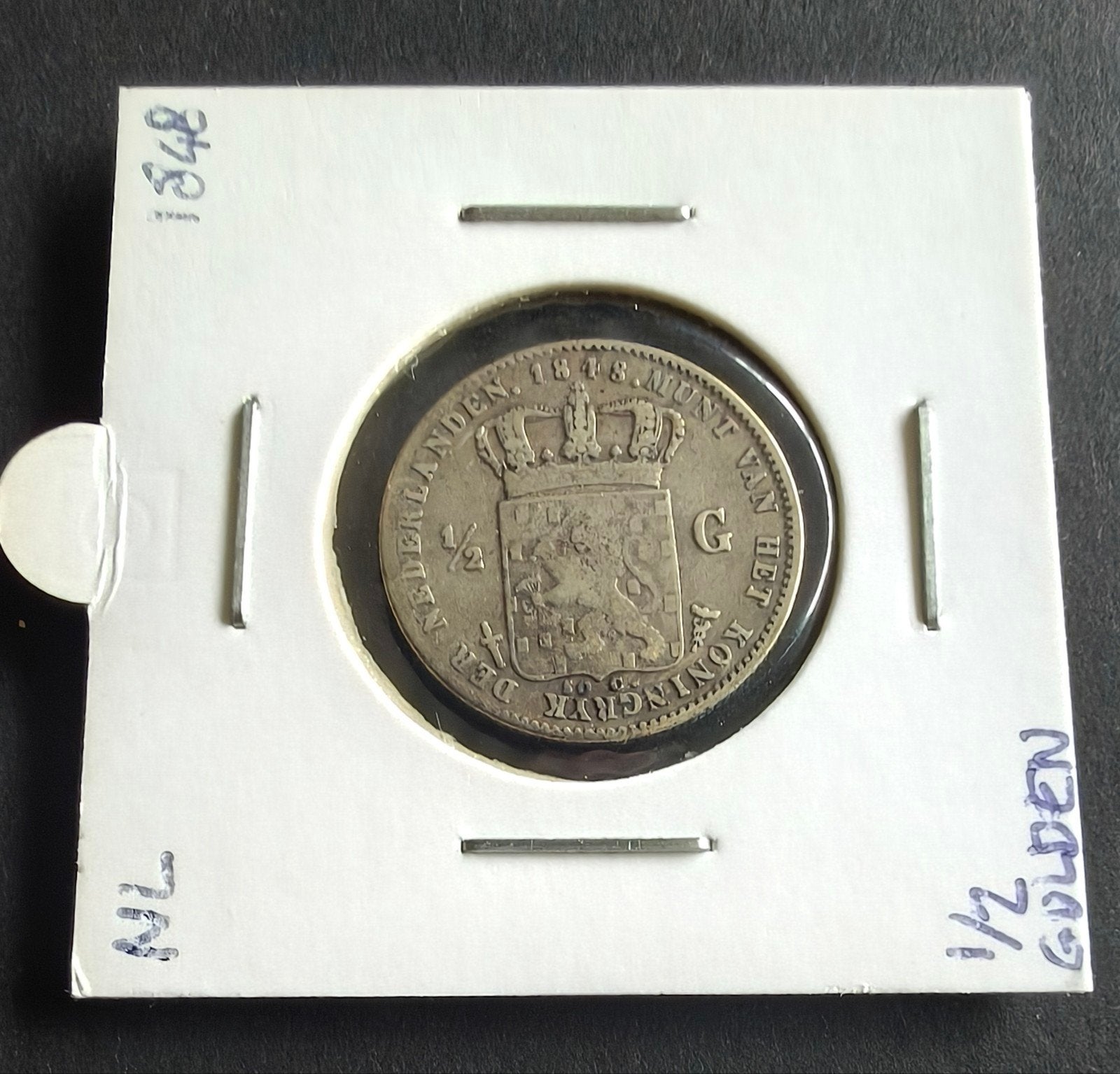 Halve gulden 1848, Ophalen, ½ gulden, Zilver, Losse munt