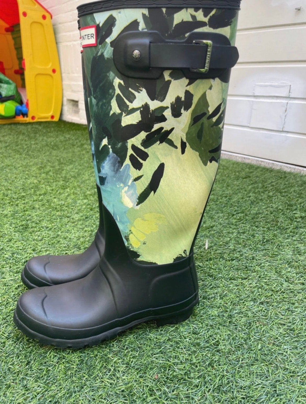 Hunter Regenlaarzen Limited Edition - Groen/Zwart, Ophalen, Nieuw, Regenlaarzen, Groen