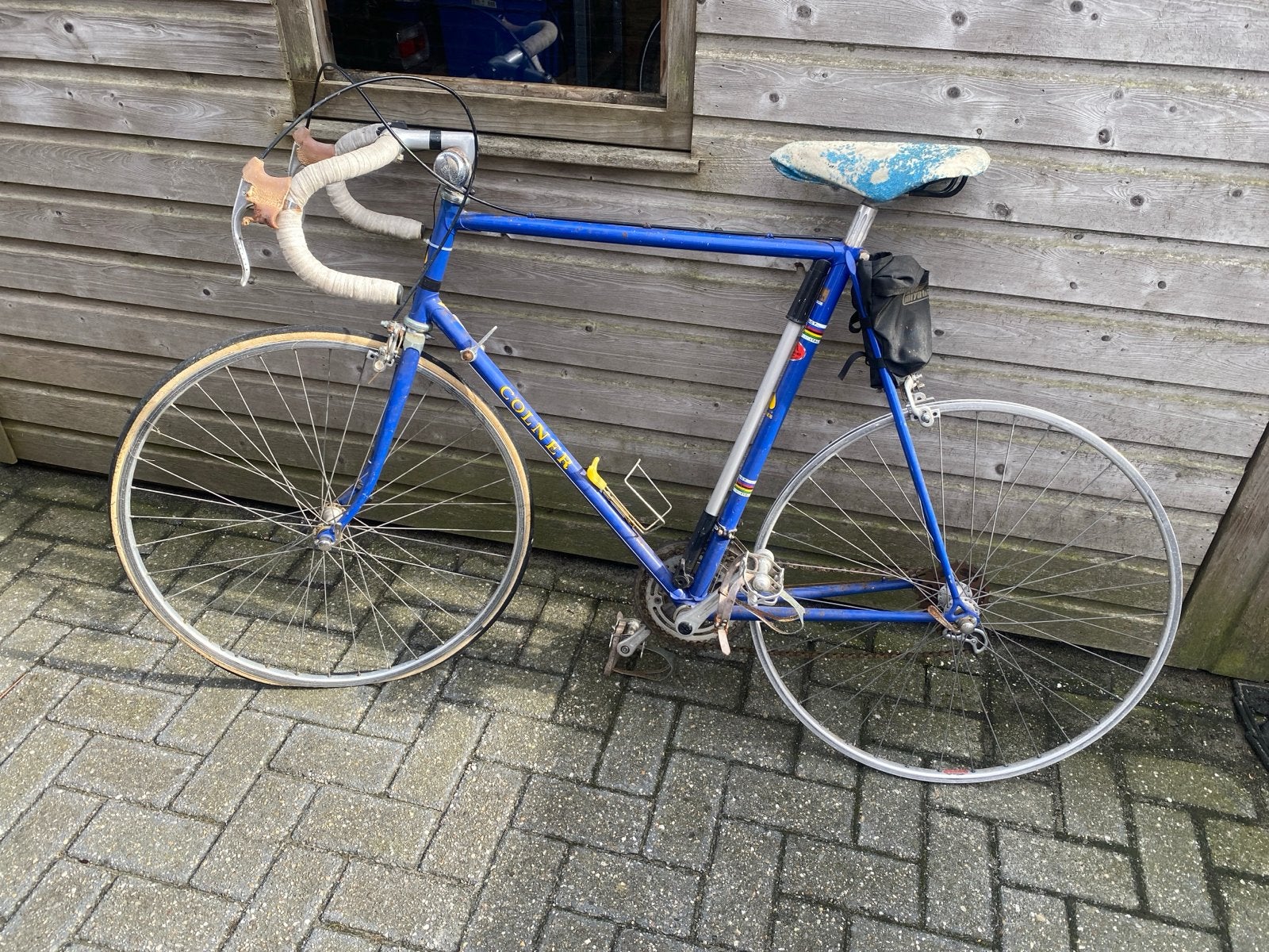 Colner racefiets - Vintage blauwe racefiets, Gebruikt, Overige maten, 53 tot 57 cm, Ophalen