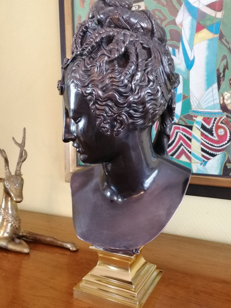 antiek bronze diana 51 cm van potiers renaissance, Ophalen