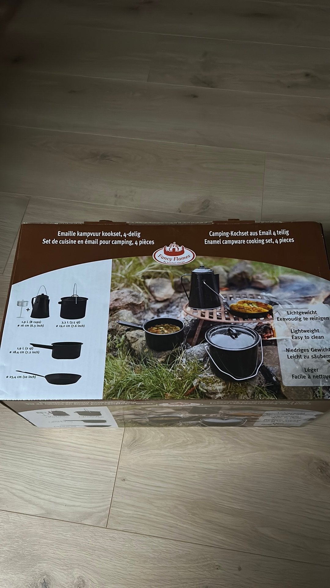 Emaille kampvuur kookset, Ophalen of Verzenden, Zo goed als nieuw