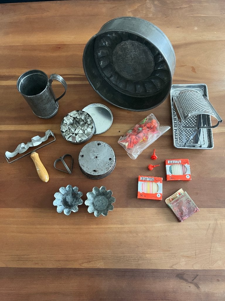 10x Vintage Bakspullen in 1 koop jaren 50, Ophalen of Verzenden