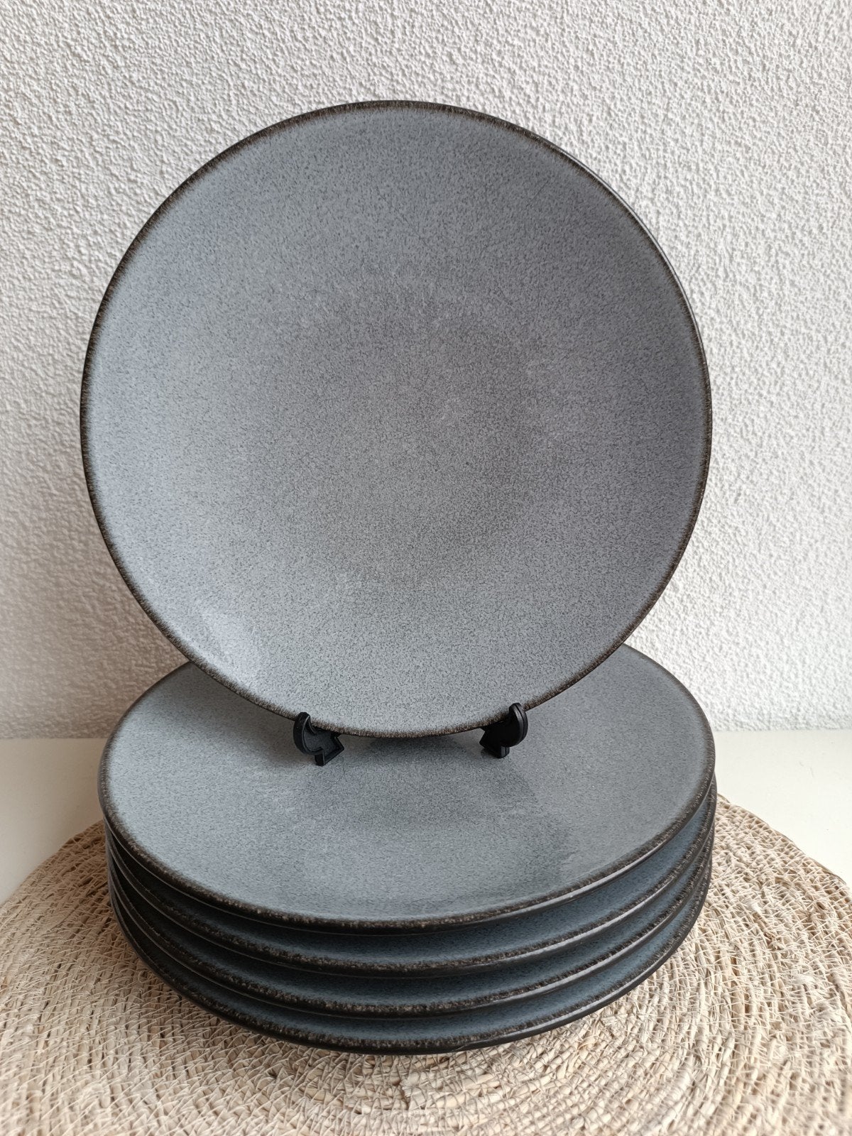 Set van 5 Jars Céramistes Tourron Écorce dinerborden 26 cm, Ophalen of Verzenden, Zo goed als nieuw, Overige stijlen, Bord(en)
