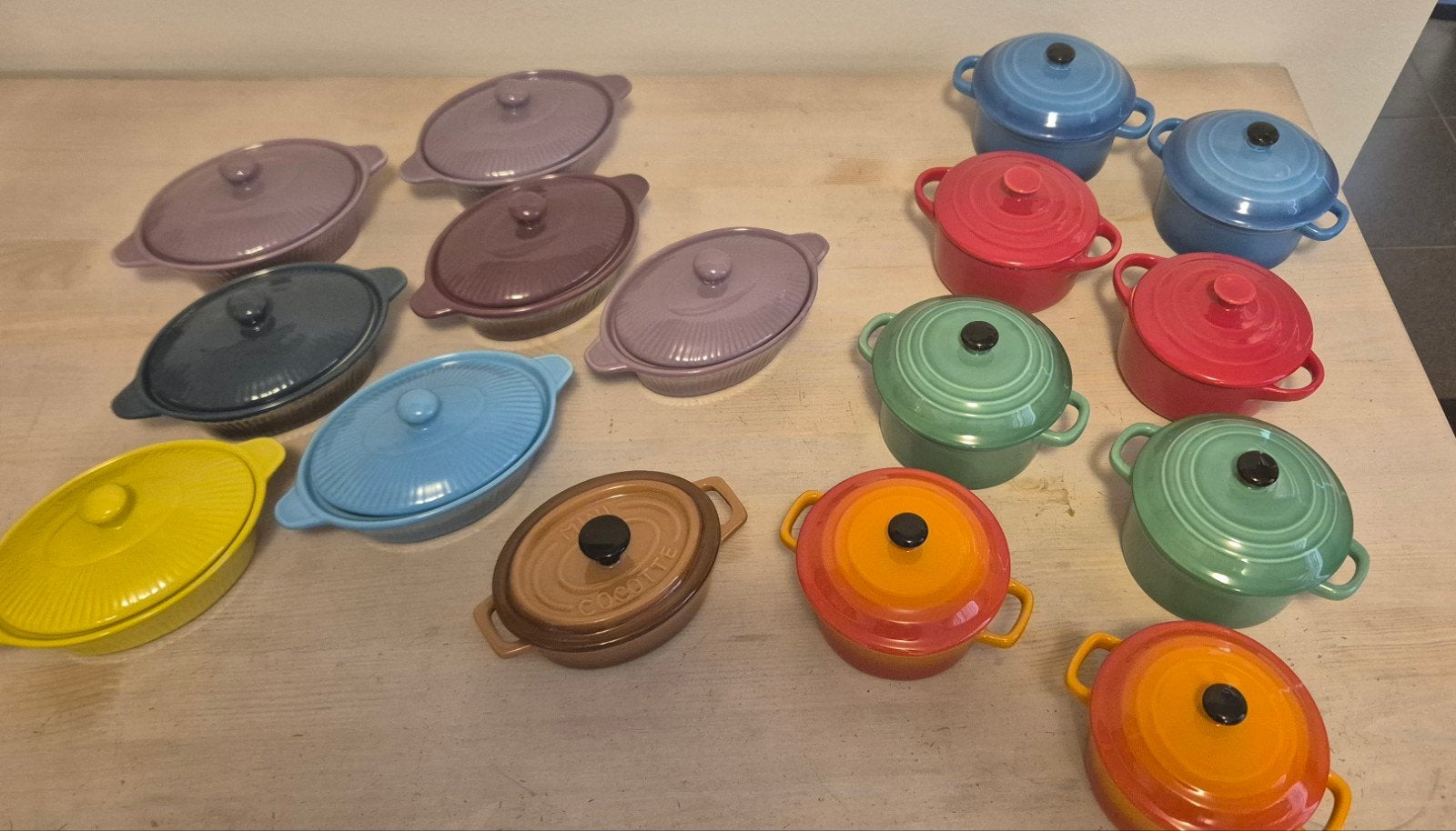 16 kleine mini pannetjes oa mini cocotte, Ophalen, Zo goed als nieuw