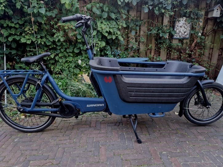 Winora F.U.B. 2W Elektrische Bakfiets - Zo goed als nieuw, Elektrisch, Zo goed als nieuw, 2 kinderen, Schijfrem