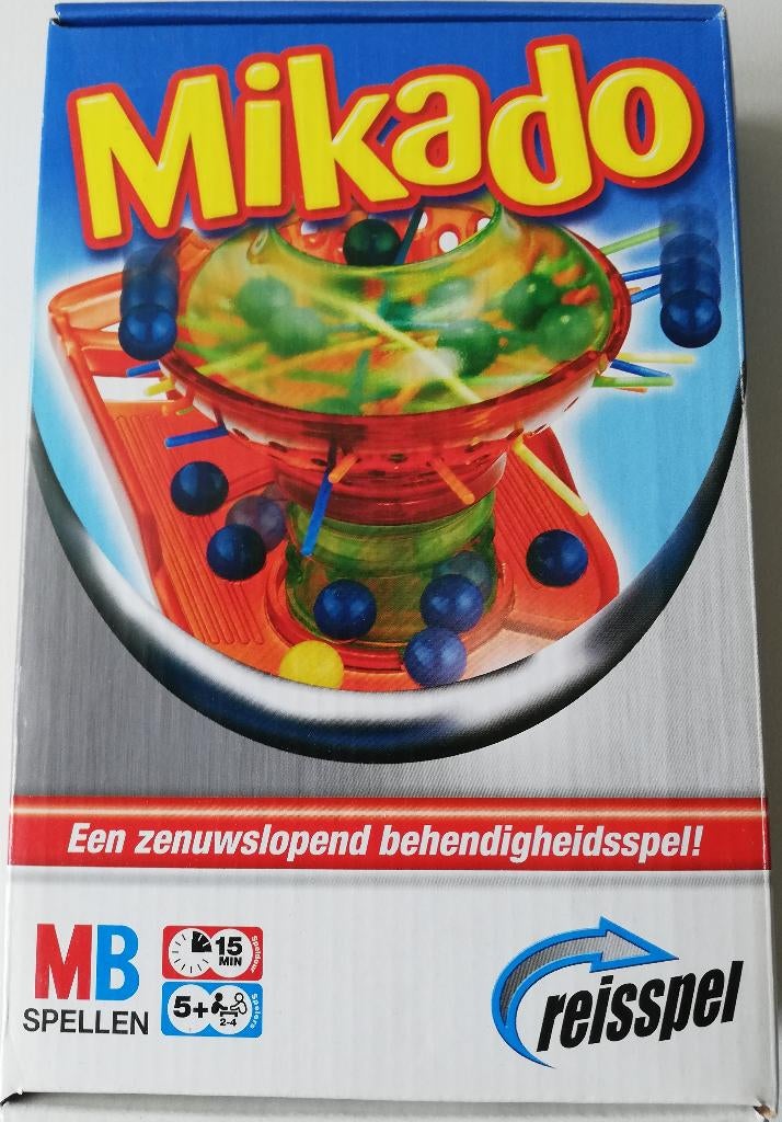 Mikado reisspel, Hobby en Vrije tijd, Gezelschapsspellen | Bordspellen, MB Spellen, Ophalen of Verzenden, Zo goed als nieuw, Vijf spelers of meer