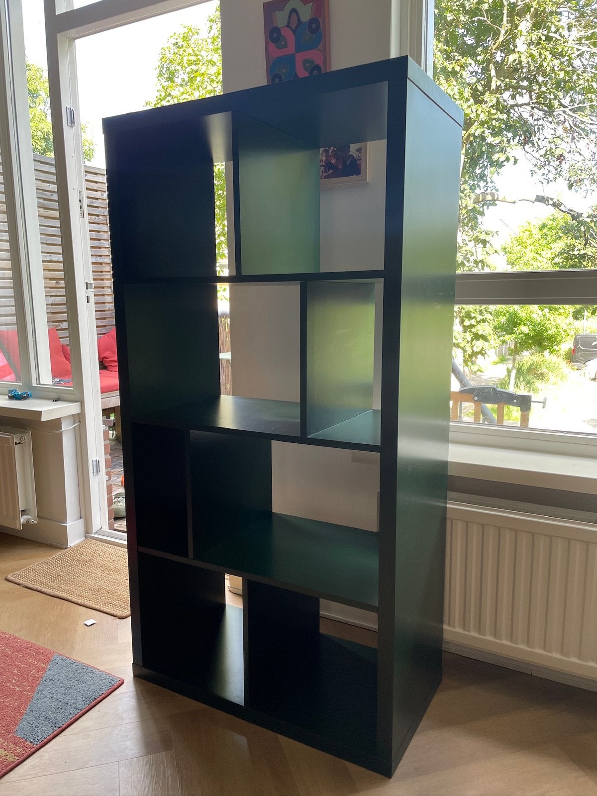 Kallax donkergroen kast, Ophalen, Met plank(en), 100 tot 150 cm, 50 tot 100 cm