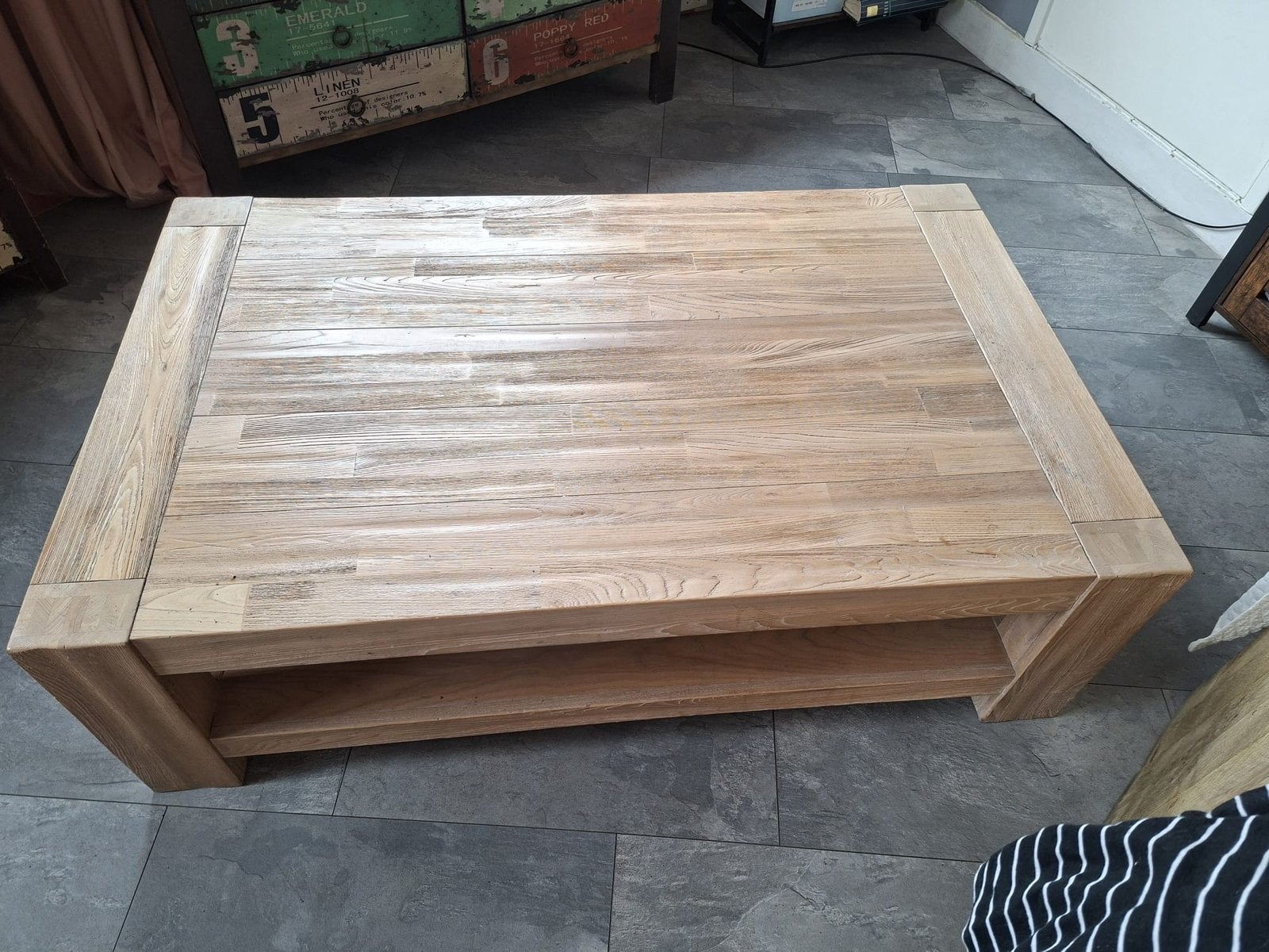 Mooie houten salontafel, Ophalen, 50 tot 100 cm, 100 tot 150 cm, Zo goed als nieuw