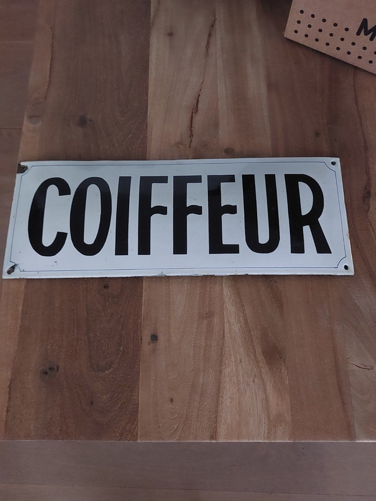 metalen emaille bord Coiffeur, Ophalen of Verzenden