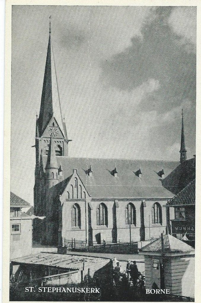 Ansichtkaart BORNE  St Stephanuskerk, Verzamelen, Verzenden, Ongelopen, Overijssel