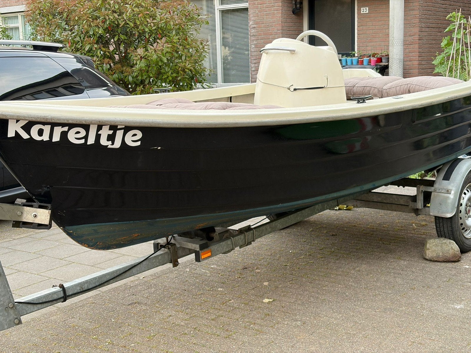 Console bootje met 8pk motor (2023) en trailer, Ophalen, Buitenboordmotor, Trailer