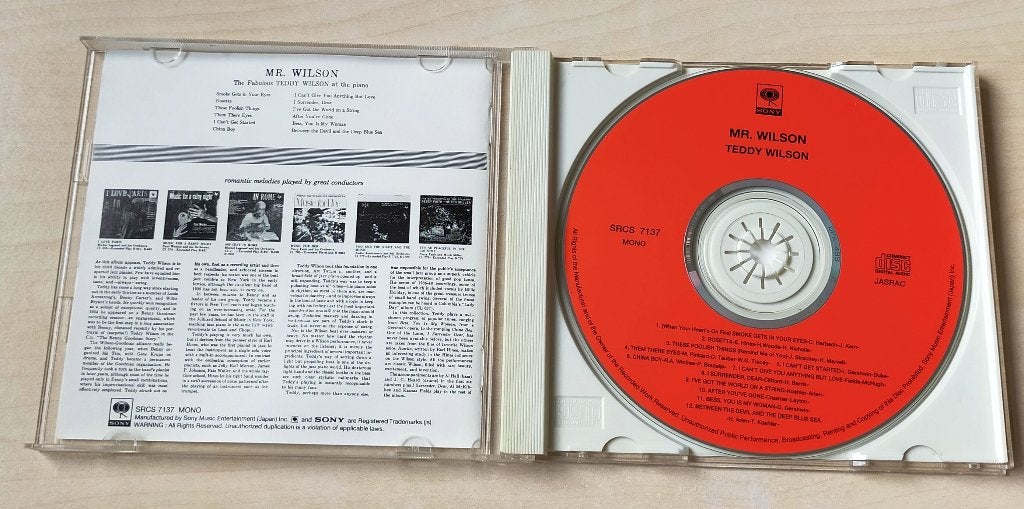 Teddy Wilson - Mr. Wilson CD 1993 Japan, Cd's en Dvd's, Ophalen of Verzenden, Gebruikt, Jazz